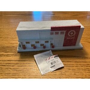 Target Store Lighted Christmas Holiday Decor Building Glitter Snow Accent